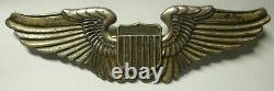 WW2 AAF Sterling Pilot Wing Gemsco N. Y. US Army Air Forces Pin Back