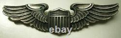 WW2 AAF Sterling Pilot Wing LGB Maker US Army Air Force Pin Back PB M5R