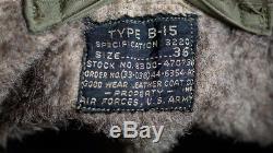 WW2 ARMY AIR FORCE B-15 FLIGHT JACKET with SQUADRON PATCH, NAMED