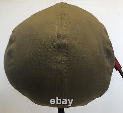 WW2 ARMY AIR FORCE Summer FLIGHT HELMET ANB-H-1 RADIO RECEIVER PL-354 RED PLUG