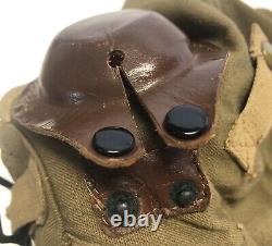 WW2 ARMY AIR FORCE Summer FLIGHT HELMET ANB-H-1 RADIO RECEIVER PL-354 RED PLUG