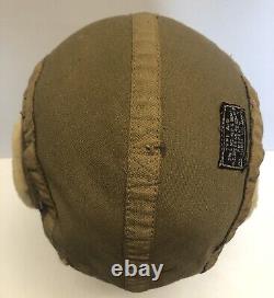 WW2 ARMY AIR FORCE Summer FLIGHT HELMET ANB-H-1 RADIO RECEIVER PL-354 RED PLUG