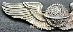 WW2 Army Air Force Navigator 3 Sterling Silver Pilot Wings by NS Meyer Early
