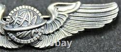 WW2 Army Air Force Navigator 3 Sterling Silver Wings Pilot Early