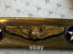 WW2 Army Air Force Pilot Sterling Silver Sweetheart Bracelet 10.54g 6.75