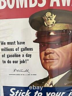 WW2 Authentic Petroleum War Council Poster Hap Arnold US Army Air Force General