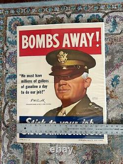 WW2 Authentic Petroleum War Council Poster Hap Arnold US Army Air Force General