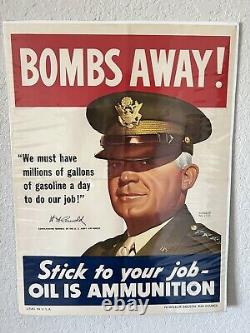 WW2 Authentic Petroleum War Council Poster Hap Arnold US Army Air Force General