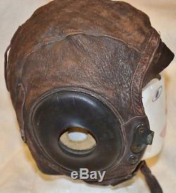 WW2 Aviators Leather Helmet US Type A-II Spec 3189 Large Air Force Army