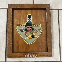 WW2 Hand Painted 72nd Fighter Squadron Emblem On Wood Army Air Force USAAF 1940s