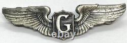 WW2 Sterling US Army Air forces G Clider Pilots Pin Wings Badge 3 x 0.7/8