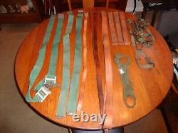 WW2 U. S. Army Air Forces Aircraft Straps withMetal Buckles Leather Straps Lot