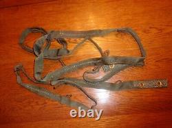 WW2 U. S. Army Air Forces Aircraft Straps withMetal Buckles Leather Straps Lot