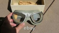 WW2 US ARMY AIR FORCE USAAF Chas Fischer AN-6530 Aviation FLIGHT FLYING Goggles