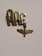 Ww2 Us Army Air Forces Silver +1/20 10k Gold Vintage Propeller Wing Dangle Pin