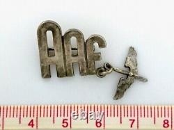 WW2 US ARMY AIR FORCES Silver Vintage Propeller Wing Dangle Pin #31