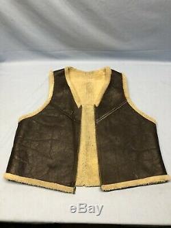 WW2 US ARMY AIRFORCE Leather SheepSkin Bomber Vest RARE