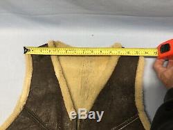 WW2 US ARMY AIRFORCE Leather SheepSkin Bomber Vest RARE