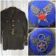 Ww2 Us Army 8th Air Force & Hq Theater Made Bullion Patches On Officer's Jacket