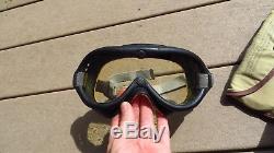WW2 US Army AIR FORCE B-8 Flight Flying Goggles COMPLETE with Lenses No. 1065