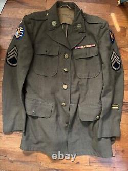 WW2 US Army Air Force 5th Air Force uniform Coat with laundry Mark ID