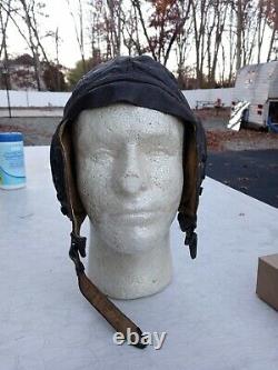 WW2 US Army Air Force A-11 Flight Helmet Size Large MFG Consolidated Slipper