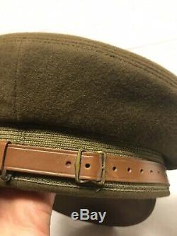 WW2 US Army Air Force Berkshire Deluxe Pilot Officer Crusher Cap with Badge