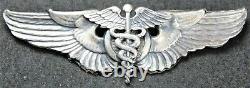 WW2 US Army Air Force Flight Surgeon 3 Sterling Silver Pilot Wings Vintage