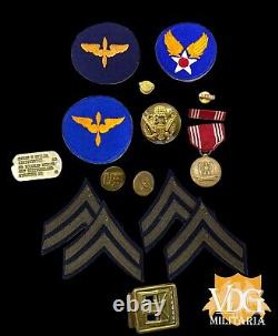 WW2 US Army Air Force Grouping CPL Hyman M Miller Jewish Hebrew New York #P457