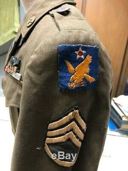 WW2 US Army Air Force Ike Jacket 15th Air Force 301st Bomb Group