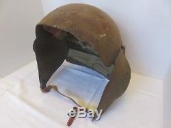 WW2 US Army Air Force M-3 Flak Helmet Complete With Liner & Chin Strap