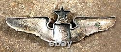 WW2 US Army Air Force Military AAF Senior Pilot Wing 3 inch USAAF Jostens Sterli