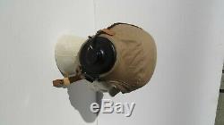 WW2 US Army Air Force Military AN-H-15 Flight Helmet LARGE Wired