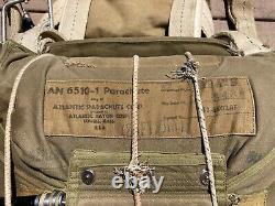 WW2 US Army Air Force Military AN6510-1 Seat Parachute Field Gear Equipment