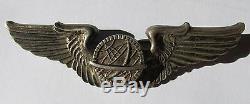 WW2 US Army Air Force Navigator wing pin back Sterling 3 inch USAAF