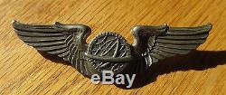 WW2 US Army Air Force Navigator wing pin back Sterling 3 inch USAAF