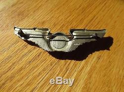 WW2 US Army Air Force Navigator wing pin back Sterling 3 inch USAAF