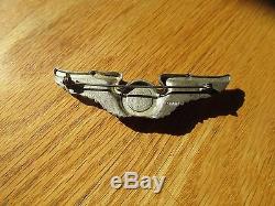 WW2 US Army Air Force Navigator wing pin back Sterling 3 inch USAAF