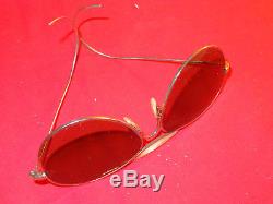 WW2 US Army Air Force Pilot Aviator Sunglasses Shades with Case GOVERNMENT ISSUE