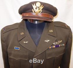 WW2 US Army Air Force Pink pants Green jacket & Australian made uniform cap