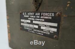 WW2 US Army Air Force corp USAF tangent military aircraft bombing computer scale