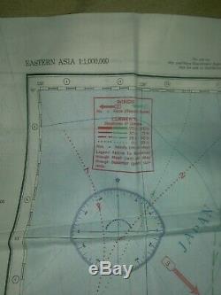 WW2 US. Army Air Force silk evasion map Hakodate, Japan 1943 edition size 23×23