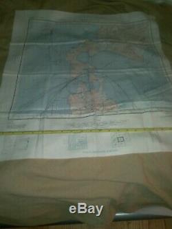 WW2 US. Army Air Force silk evasion map Hakodate, Japan 1943 edition size 23×23