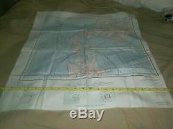 WW2 US. Army Air Force silk evasion map Hakodate, Japan 1943 edition size 23×23