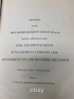 WW2 US Army Air Forces 385th Bomb Group Unit History