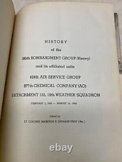WW2 US Army Air Forces 385th Bomb Group Unit History Attributed