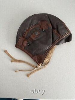 WW2 US Army Air Forces B-6 Winter Leather Flight Helmet Size Small