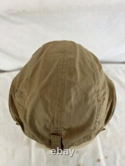 WW2 US Army Air Forces Pilots Summer Flight Helmet AN-H-15 1944 Medium Excellent