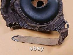 WW2 US Army Air Forces Type A-11 Spec 3189 Leather Flight Helmet Size Small