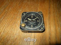 WW2 US Army Airforce Longines-Witnauer 8-DAY AIRCRAFT COCKPIT CLOCK NICE